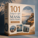 حزمة 101 إطار صور على شكل قناع على غرار إنستغرام