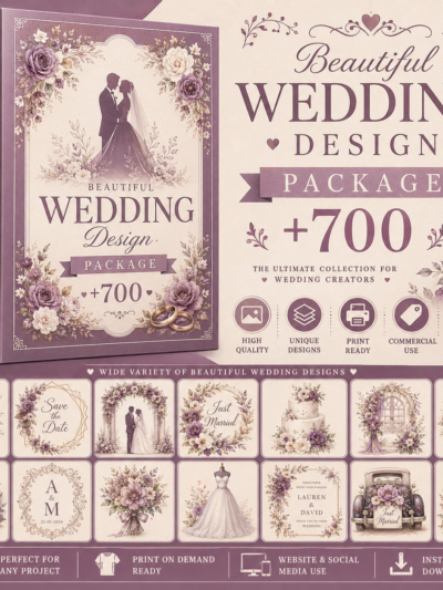 باكدج تصاميم الزفاف الفاخرة – أكثر من 700 تصميم احترافي