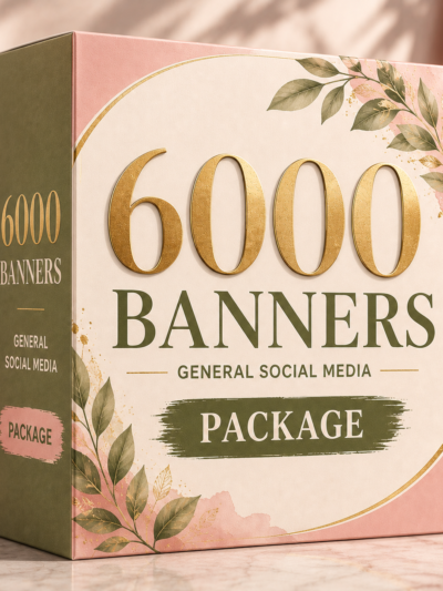 باكدج بنرات وسائل التواصل الاجتماعي الاحترافية – 6000 تصميم مميز